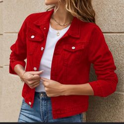 Jaket De Mujer Small  Y XL Color. Rojo 