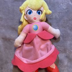 Super Mario Princess Peach Nintendo 2011 8" Plush Stuffed Animal
