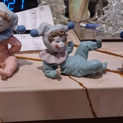 Porcelain Clown Figurines JINGLES JANGLES JOY BY NAO $150obo