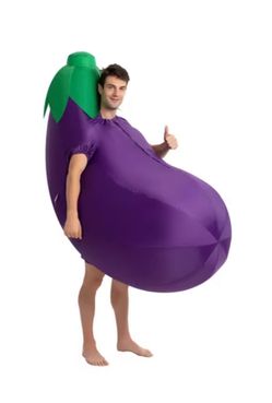 Halloween costume Full body eggplant Spooktacular Creations Adults Inflatable Costumes, Purple Eggplant Blow Up Costumes, Funny Food Halloween Inf