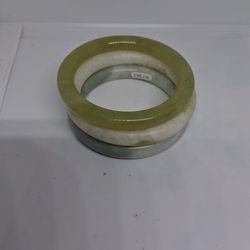 Lot 3 Natural Jade Bangle Size 58_60