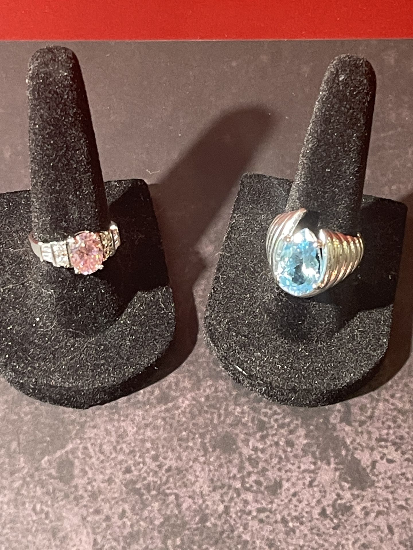 Lot of 4 Sterling Silver Rings – Sizes 6–8