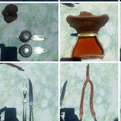 Antique Vintage Smalls Sterling Silver Santa Coaster Suspenders Elvis Perfume Bottle Carving Set Steering Silver Suspenders Jewelry Box Pedal Car 