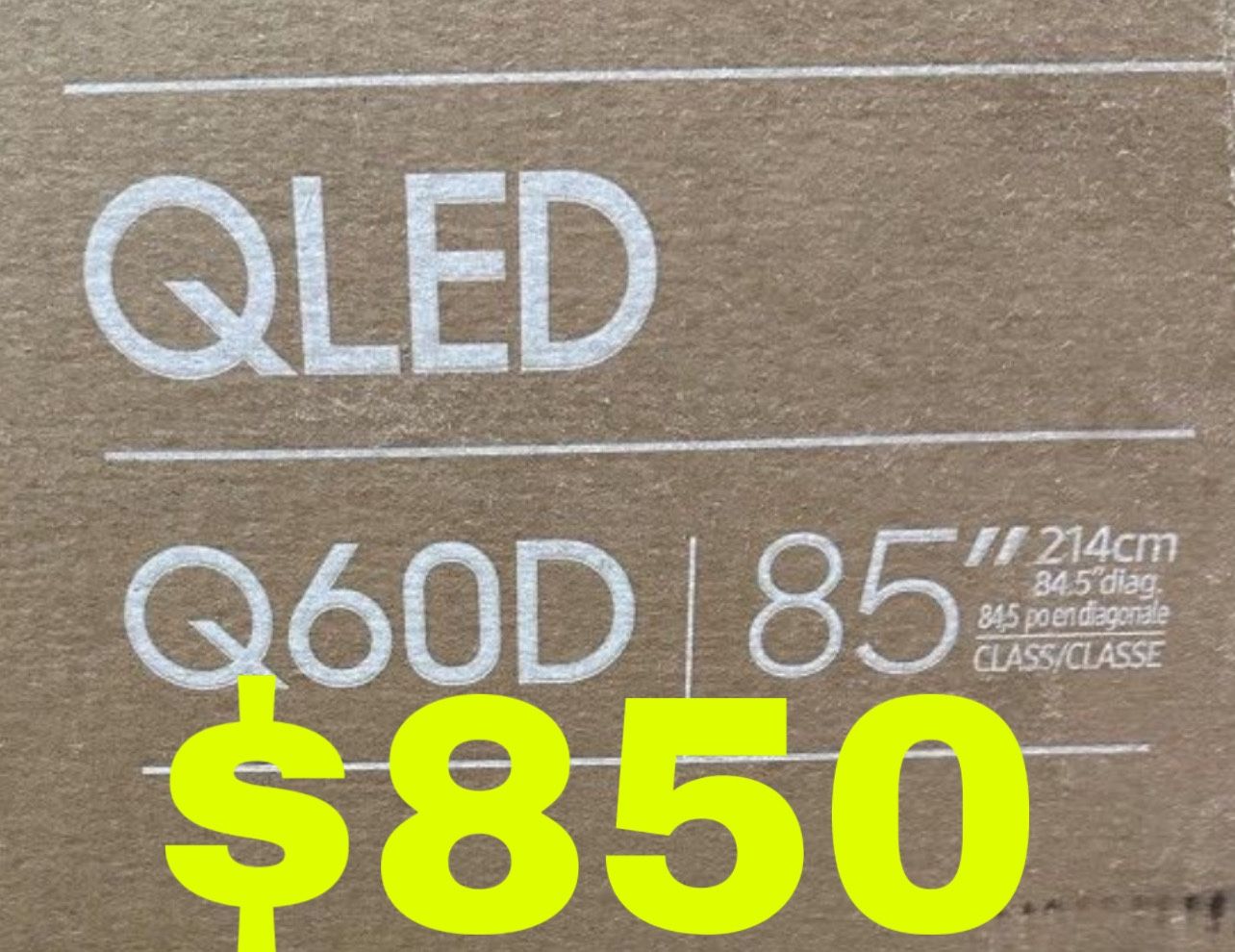 Samsung 85 QLED LED LCD 4k TV