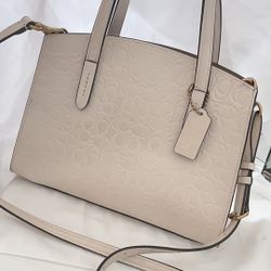 Coach Charlie Carryall 28 - Style 51665 - Chalk (Off-White) - Pre-Owned (Good Condition)