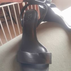 Black sandals with ankle strap and Wedge heel 8 1/2