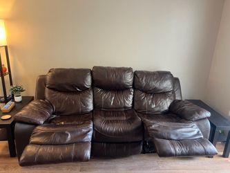Leather sofa set
