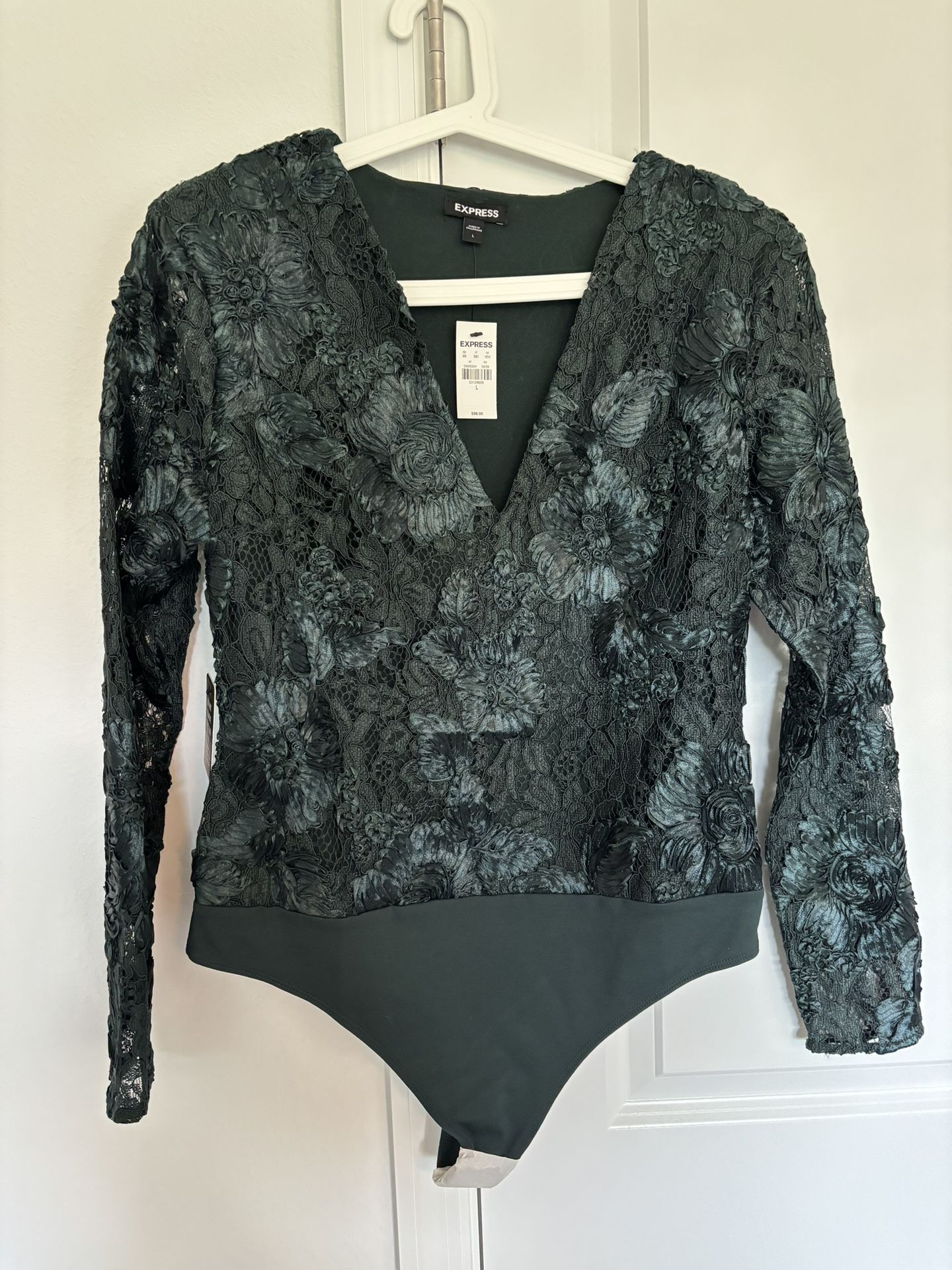 Express Green Bodysuit NWT