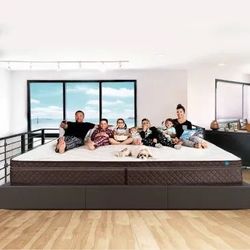 Alaskan King Size Mattress 13” Thick Massive dimensions: 108” x 108” Experience unmatched comfort and luxury Special order. Direct from the factory 🏭