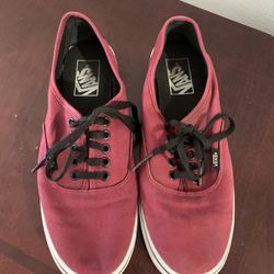 Red Vans Size 8 
