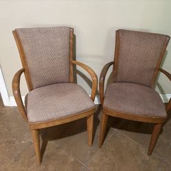 Set Of Heywood Wakefield MCM Upholstery Dining Chairs