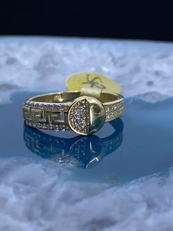 $325 Yellow Gold w Zirconia Fashion Ring Band