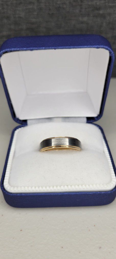 Mens Rose Gold Colored Tungsten Wedding Band, Ring Size 6, 7, 8, 9 & 11