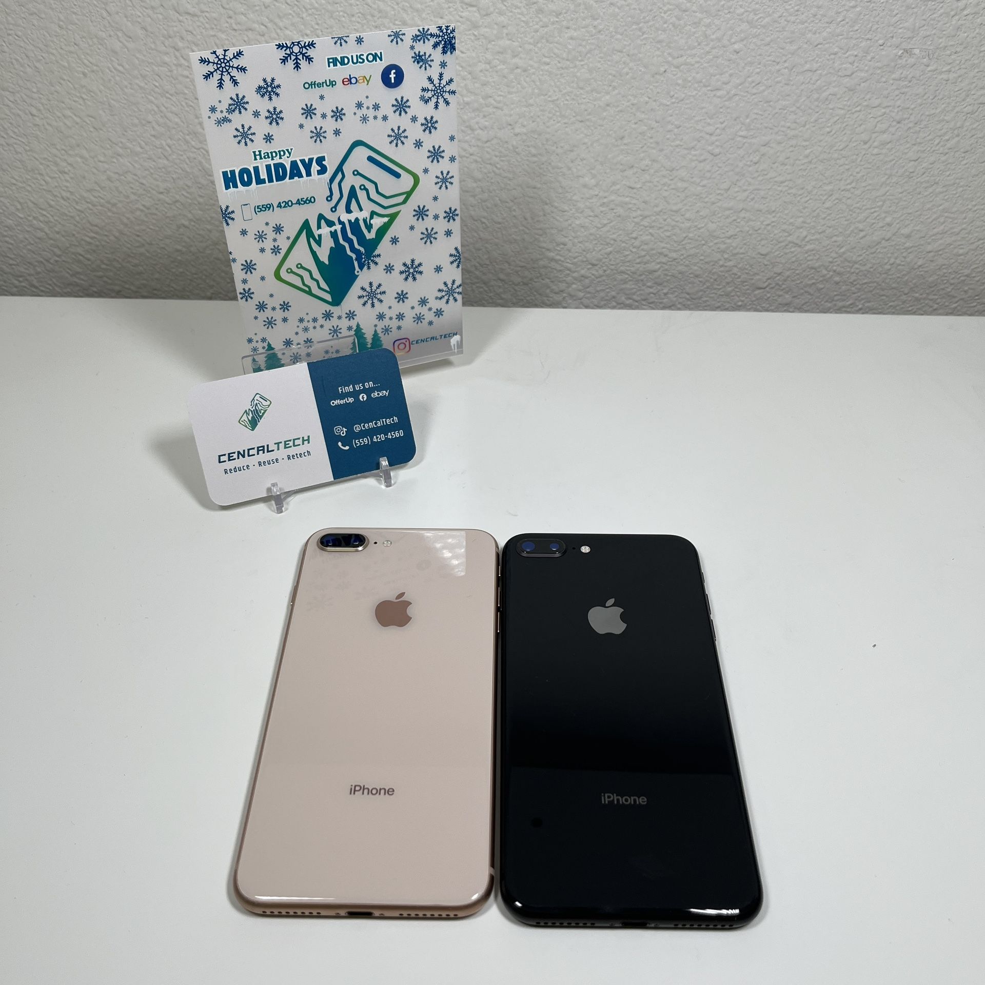 iPhone 8 Plus 64gb Unlocked 100% 🔋 Health In Good 6/10 Condition. Available in Black and Pink