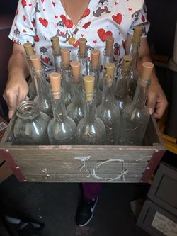 Light up bottles/ Center Pieces