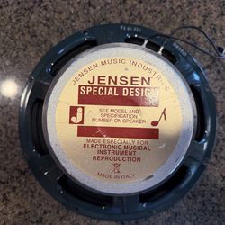 Jensen and Eminence Guitar speakers. Both 12”, 8 ohms. Sold separately.