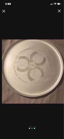 Vintage British Columbia Canada Confederation Centennial 13" Platter 100 Years
