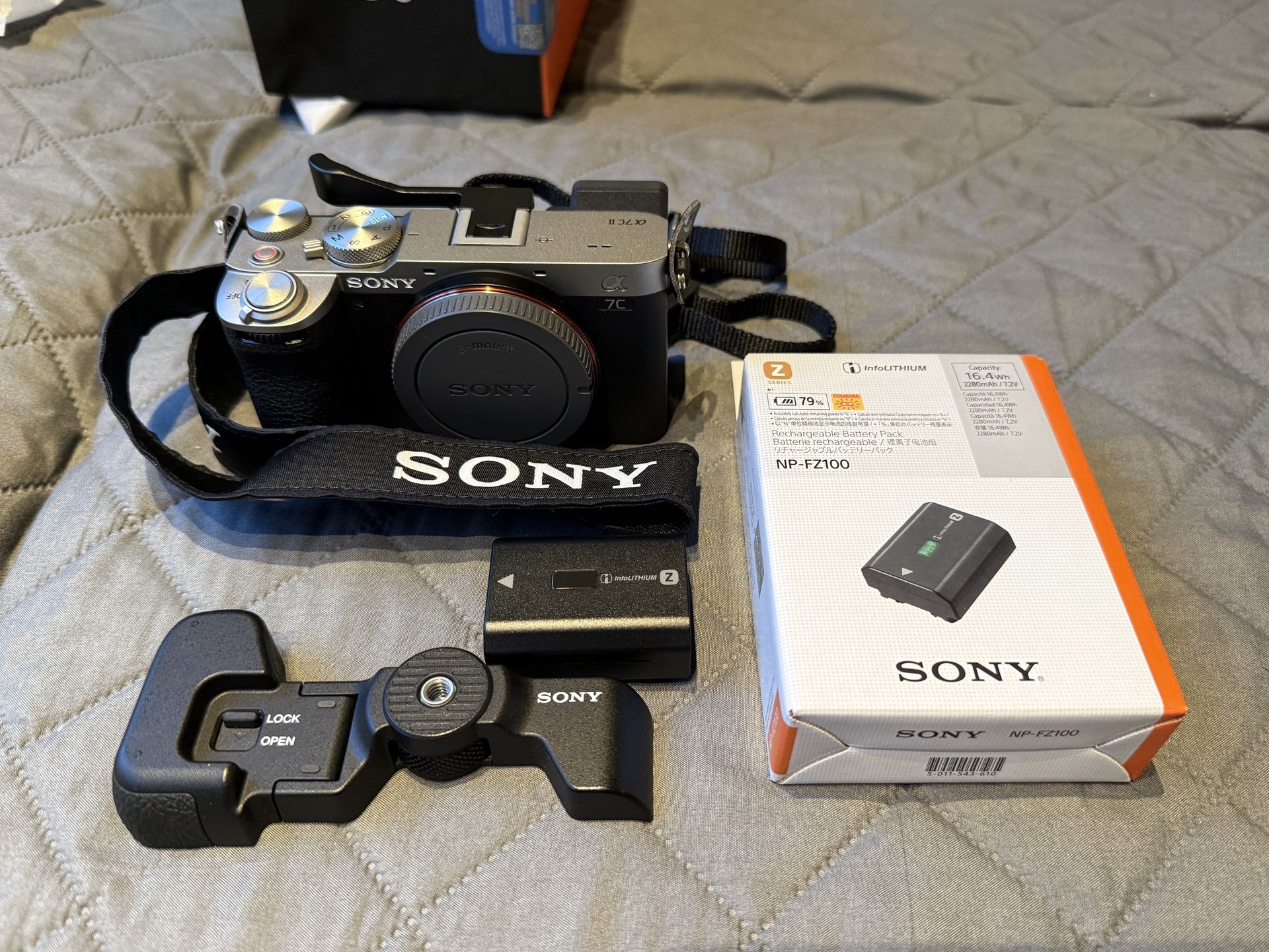 Like New Sony A7cii Silver With OEM Grip and Two Batteries.