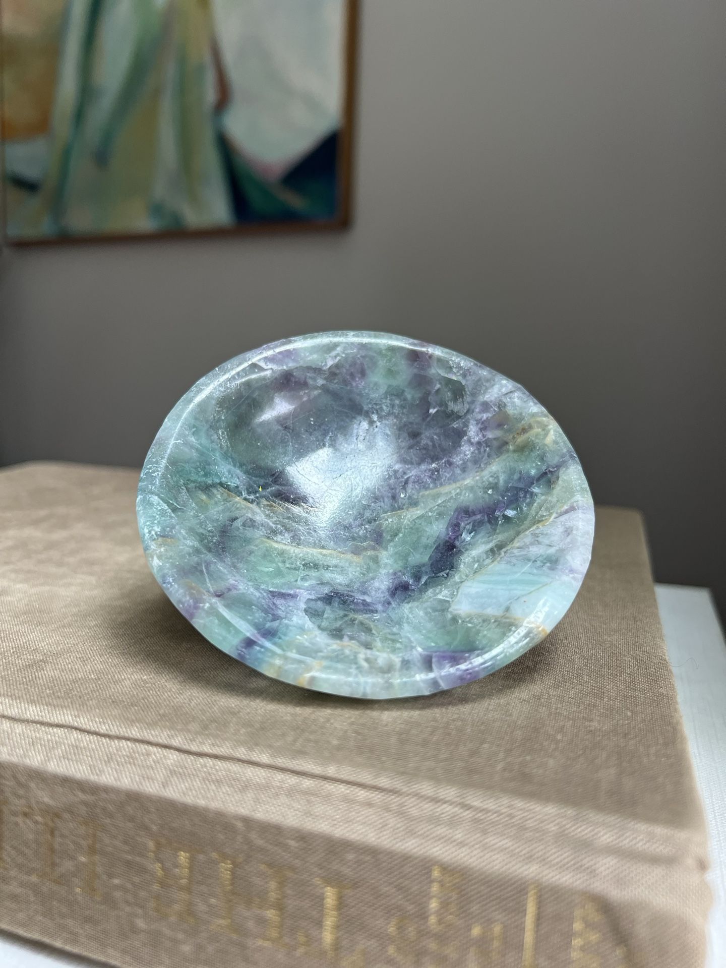 Small Fluorite Bowl ( D3.7” ) firm on price