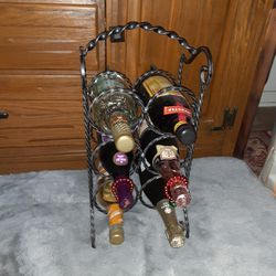 Cast Iron Sturdy 6 Bottle Wine Rack