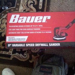 bauer 9* variable speed drywall sander New*