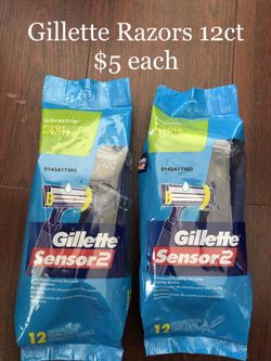Gillette Razors 12 ct / pack, $5 each pack