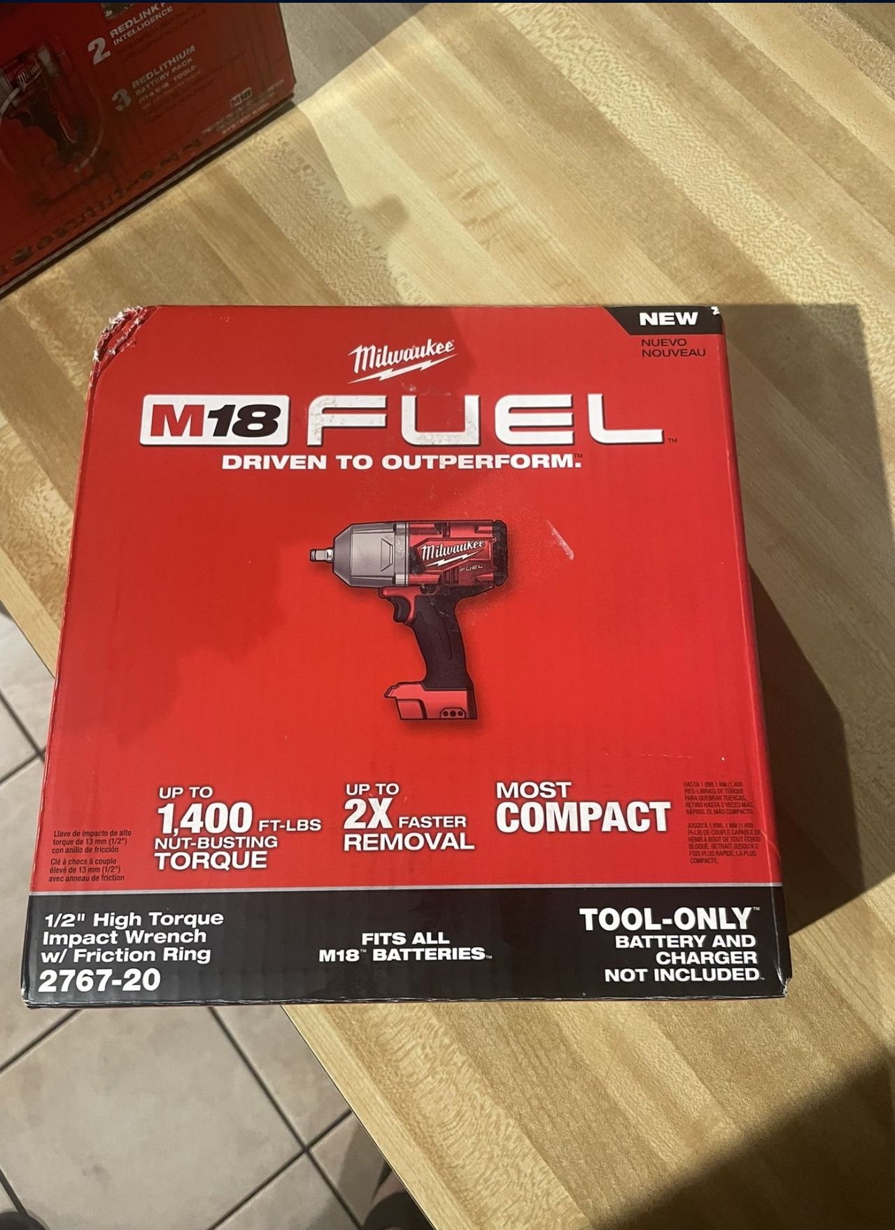 New Milwaukee M18 Fuel 1/2” Impact Wrench Tool Only 1400 Breakaway Torque $280 Firm In N Lakeland