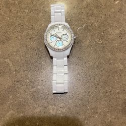 New Women’s White Fossil Watch