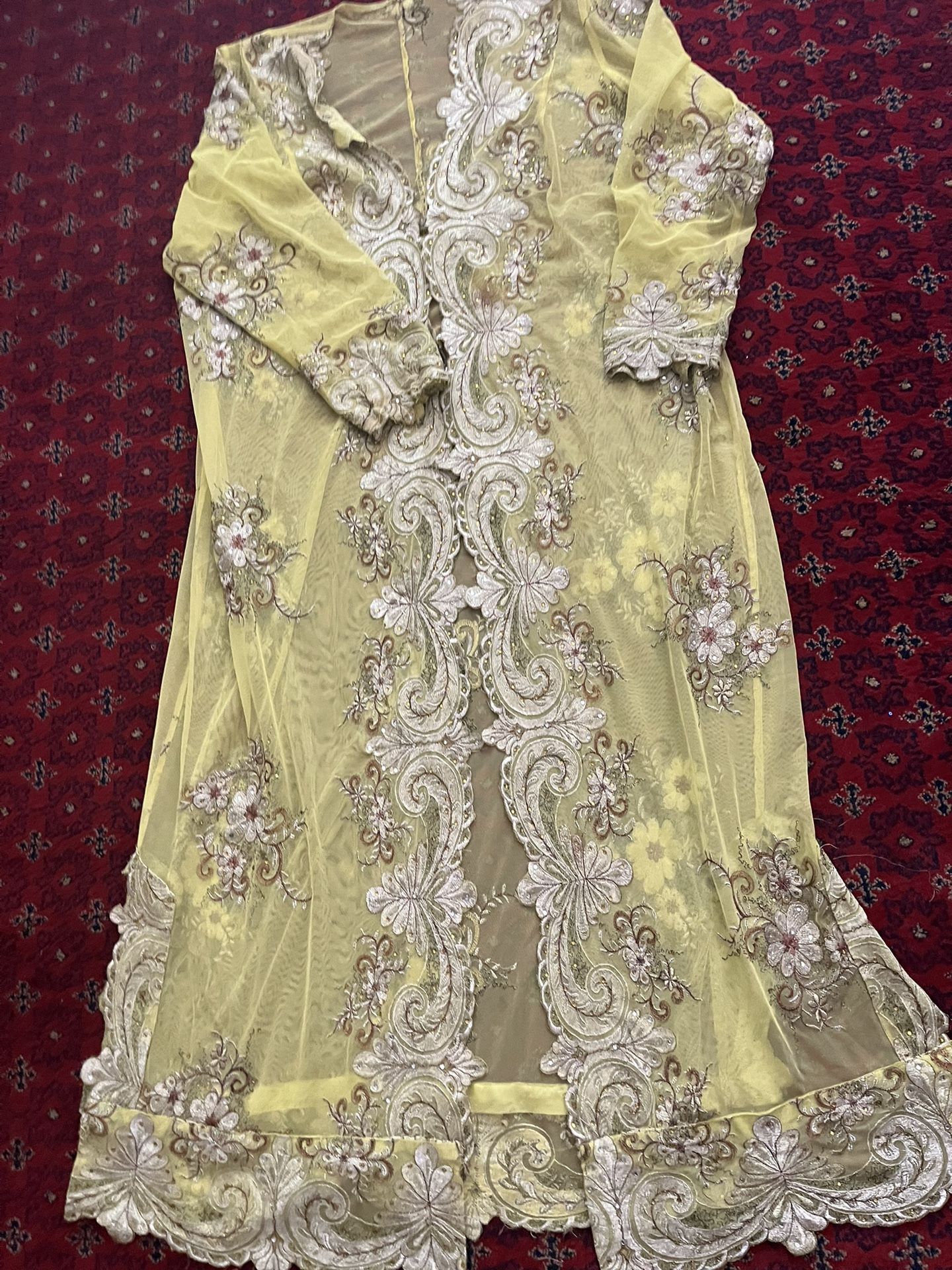 Beautiful Beaded Long Jacket