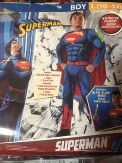 Super Man Boys Halloween Costume New 8-10