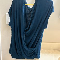 Teal T-shirt Layered Top