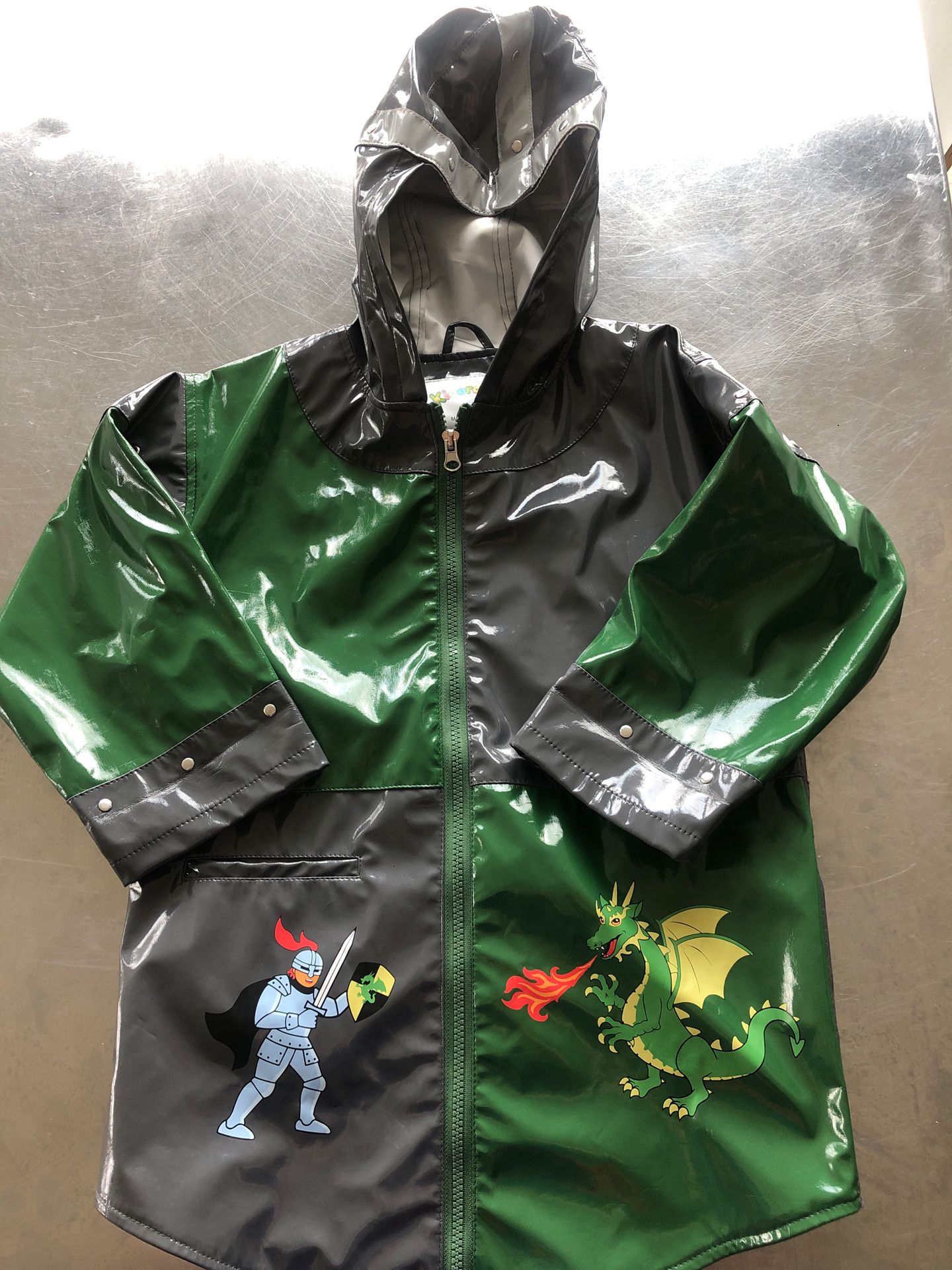 Rain jacket coat knight and dragon 5/6 T
