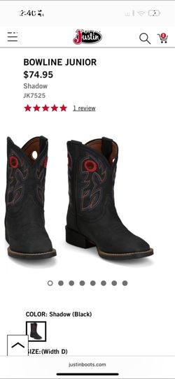 Justin boy boots size 6