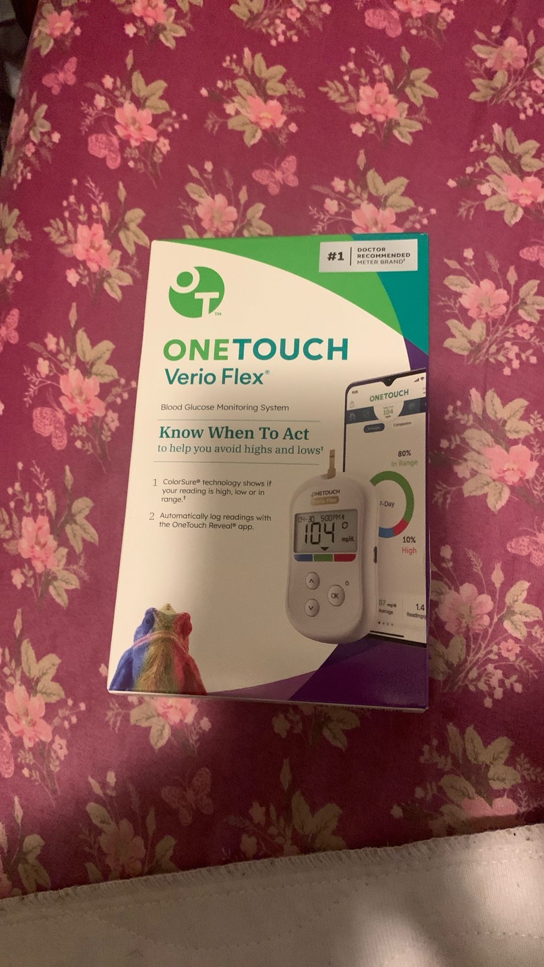 New One Touch Verio Flex Diabetic Test Kit