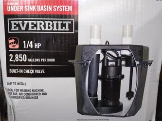 Everbilt undersink basin system pump