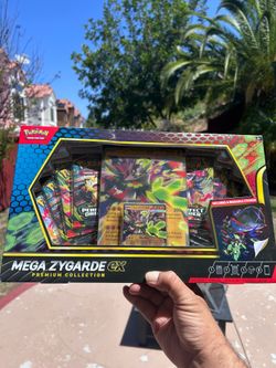Mega Zygarde premium collection Pokemon $60 includes 8 packs total. 6 of perfect order and 2 phantasmal flames.