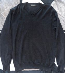 GANT Black V-Neck Knit Sweater