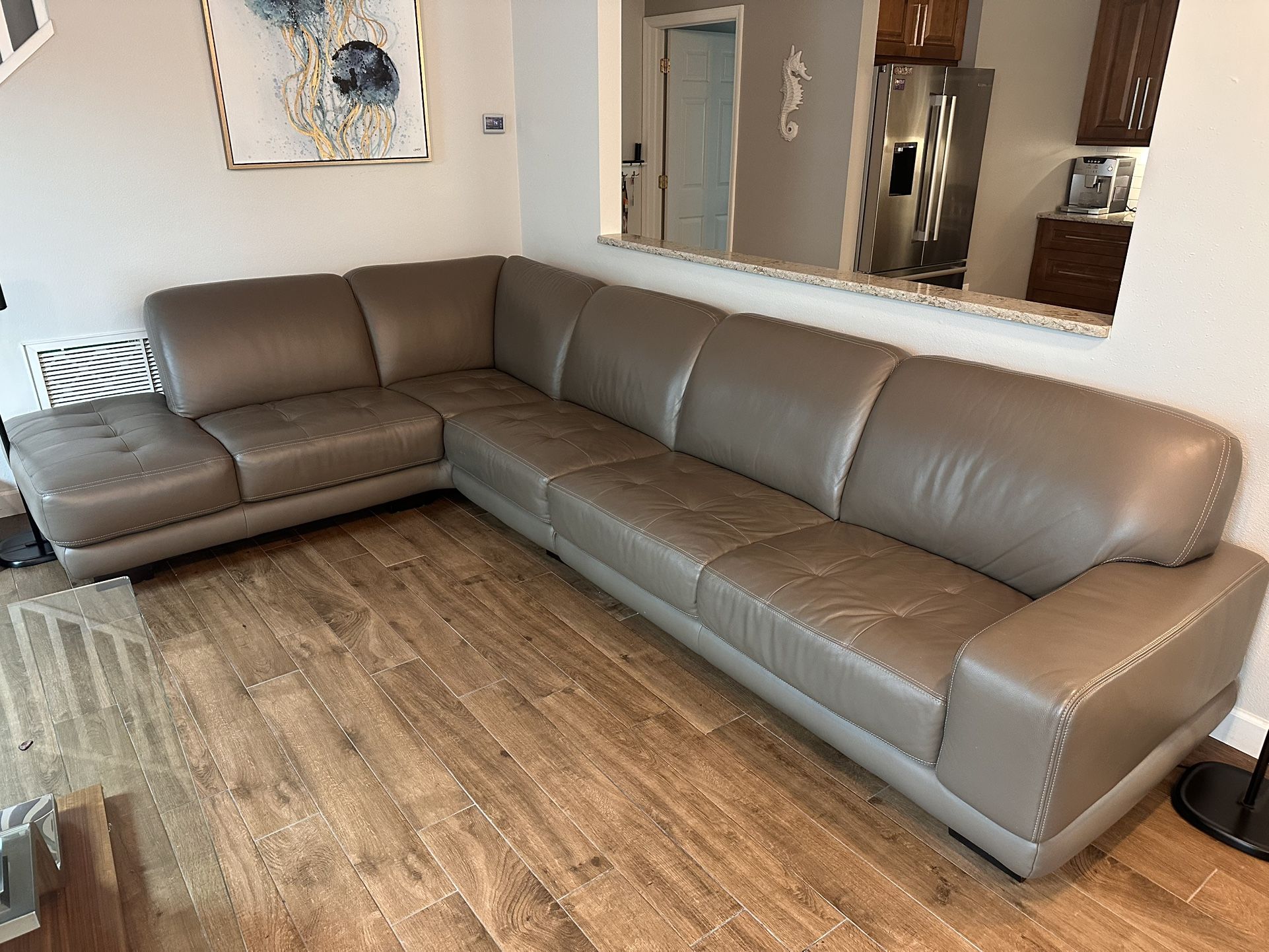 W. Schillig Leather Couch