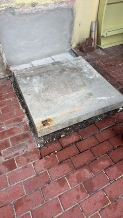 Concrete slab for A/C or grill