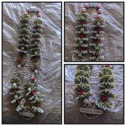 Beaded Graduation Money Lei With Red & White Beads