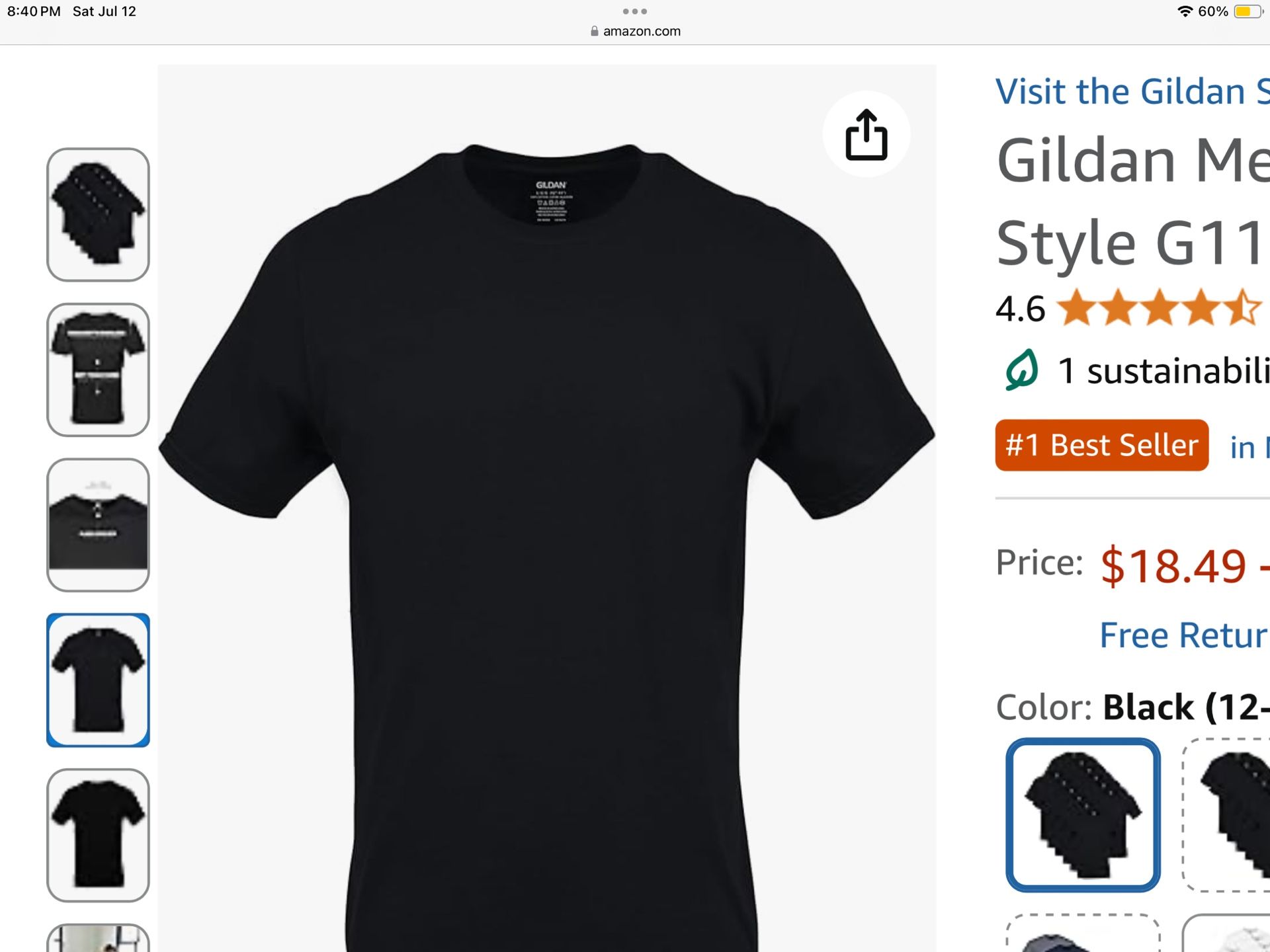 Gildan Men’s Crew Tshirt Style G1100