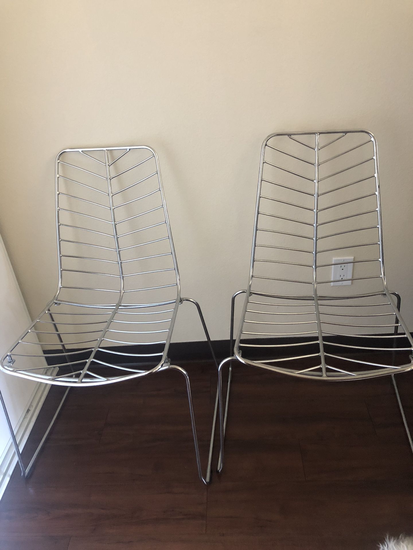  Metal Pair Of Chairs 