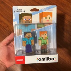 Super Smash Bros Amiibo Steve And Alex 