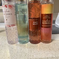 Body & Body Works Fine Fragrance Mist 4 Piece Lot