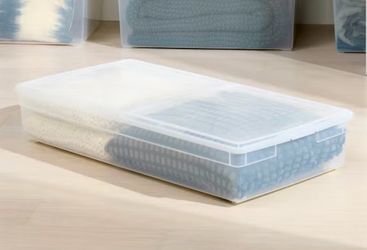 Underbed storage boxes with wheels