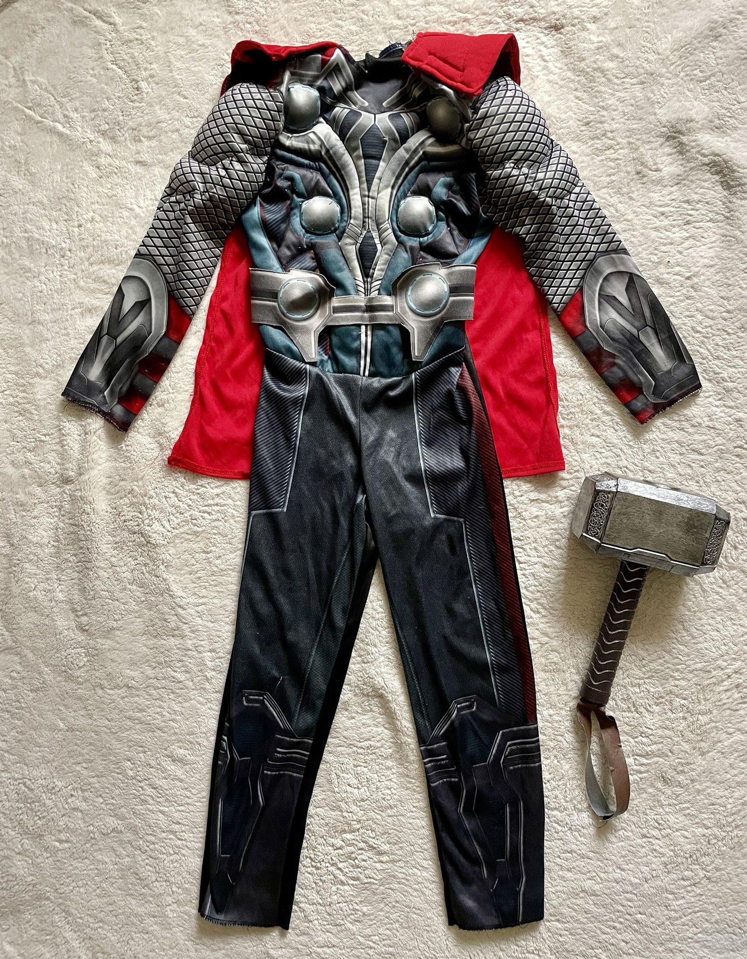 Kids Size 5/6 Thor Muscle Suit Halloween Avengers Costume