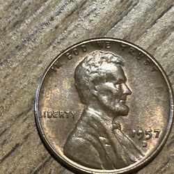 1957 D wheat Penny 