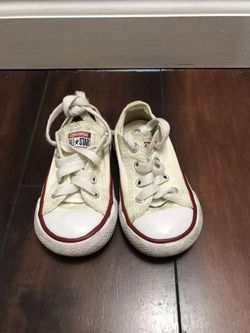 Converse white and pink shoes