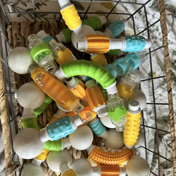 Guidecraft Grippies Shakers And Curves Magnetic Building Blocks For Child Development Sound And Texture Motor Skills 2 Sets 60 pieces