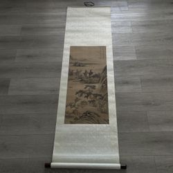 VINTAGE CHINESE CALLIGRAPHY HANGING SCROLL ASIAN ART